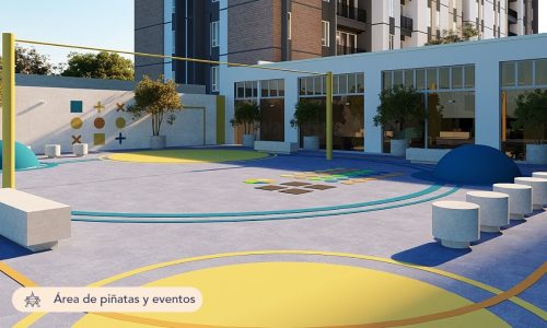 Área de piñatas y eventos